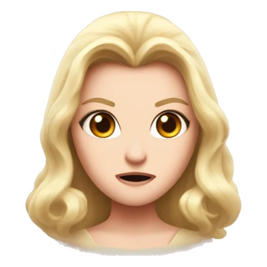 angry face at chat gpt but its actually glinda from wicke sticker