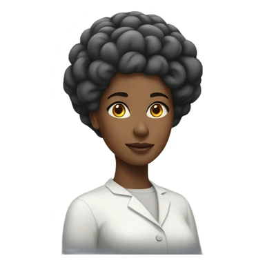 black woman with brain-power sticker