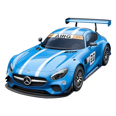 blue mercedes amg gt3 sticker
