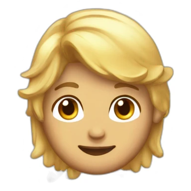 Angel male tanned halo cheeky smile sticker