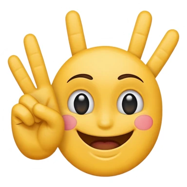 Fuck you hand sign in front of smiling face sticker