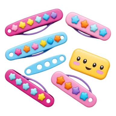 Kawaii decora hair clips sticker