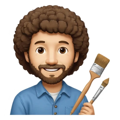Bob ross qui peint sticker