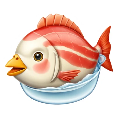 Hen White + Tuna Fish sticker