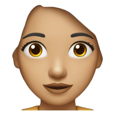 chica pelo rizo largo morena de ojos marrones con pendientes de aro pequeños en plata sticker