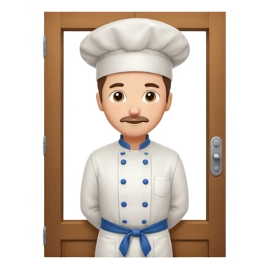 French chef at the back door sticker