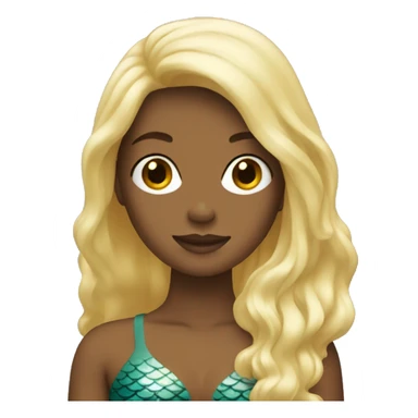 Mermaid with blonde hair  sticker