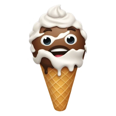 Chug eating ice cream sticker