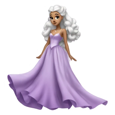 Real Ariana Grande as Galinda from wicked wearing long flowing dress  sticker