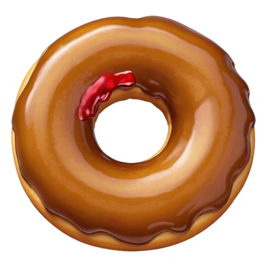 a donut without a hole sticker