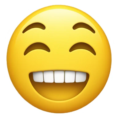 smiling emoji with yellow bone in it’s mouth sticker