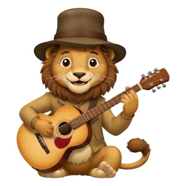 lion Musician sticker