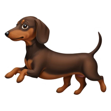 Dachshund dog escaping sticker