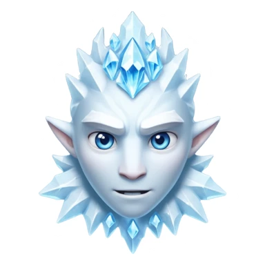 ice creature portrait, head and shoulders only, frozen crystal skin, glowing blue eyes, frost aura, sharp icy textures, fantasy winter vibe, 3D cartoon, mobile game icon style, clean background, no text, no watermark
 sticker