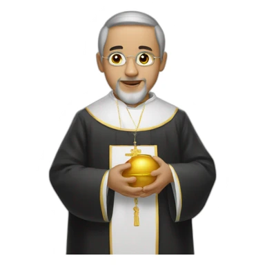 an orthodox priest is baptized sticker