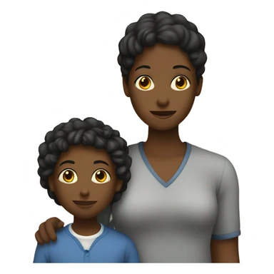 A black boy and his mother  sticker