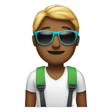 Man wearing sunglasses in the summer sticker