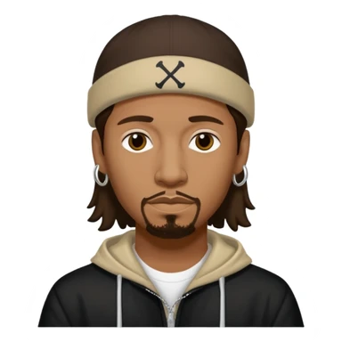 Wish Bone of bone thugs-n-harmony with dark brown hair sticker