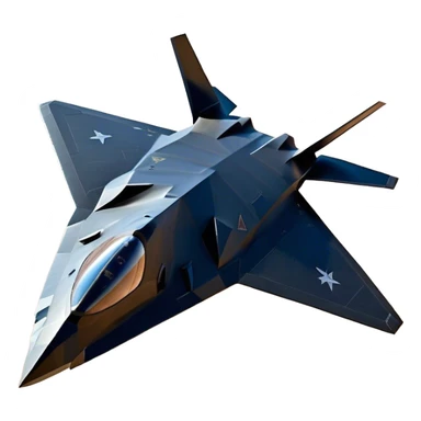 F-117 Nighthawk - Lockheed Martin (Stealth Grey) A futuristic stealth attack aircraft with a distinct faceted, angular design in a stealthy matte grey. Its sharp, jagged edges and unconventional, almost alien-like shape make it look like a shadow cutting through the night sky. The surface should appear non-reflective with subtle panel lines. sticker