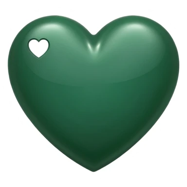 Dark green heart emoji sticker