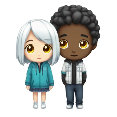 Girl and boy Gacha life sticker