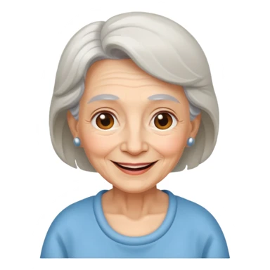 In medieval fairy tales, a kind and amiable grandmother who did not wear jewelry sticker