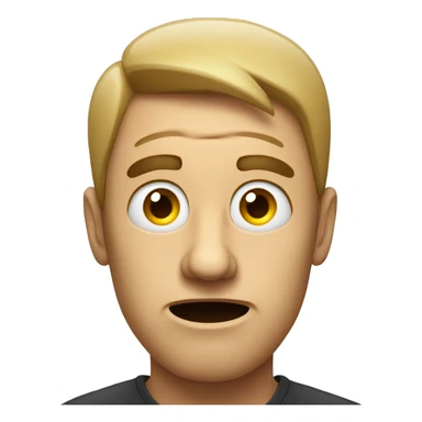 Confused man with rotating spiral shapes in his eyes sticker