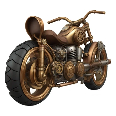 steampunk motorbike  rear sticker