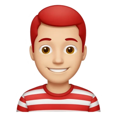 Men with red Striped Shirt sticker