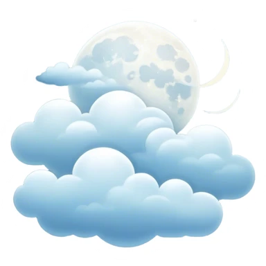 Moonlight and clouds with beautiful finish  sticker
