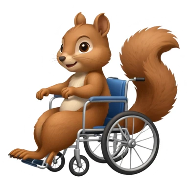 squirrel in a wheelchair sticker