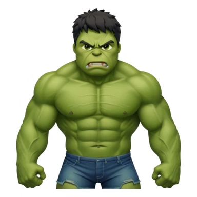 Hulk, angry green superhero sticker