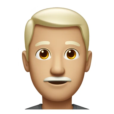 Man with slightly squinted eyes, the whites of his eyes are red instead sticker