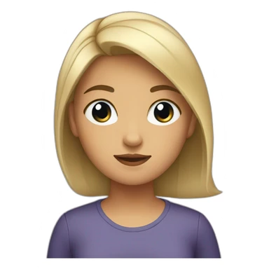 JOVEN FEMENINA PENSANDO sticker