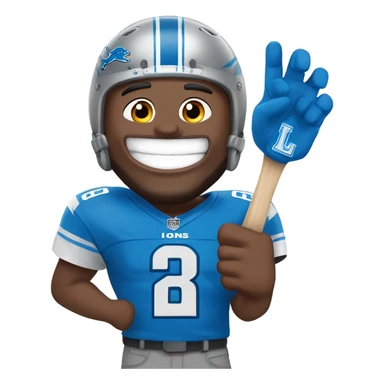 Brandon as a lions fan sticker
