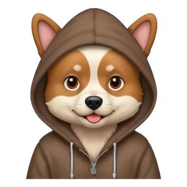 Dog wearing a hoodie  sticker