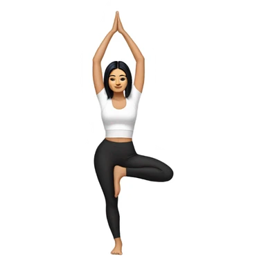 Kylie Jenner yoga pants doing yoga sticker