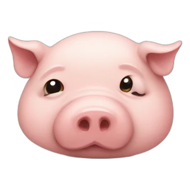 a very sad pig sticker