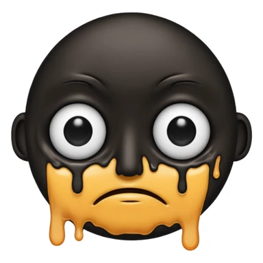 an black melting face with no eyebrows and mouth and just an 1 eye (The Face Needs to Be A Litelar Black Ball) sticker