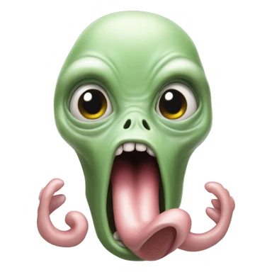 Foot tongue alien sticker