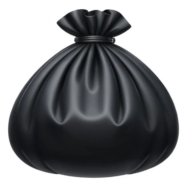 black inflated bag sticker