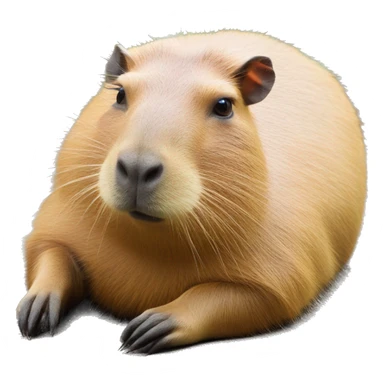 capybara laying on the ground chilling sticker