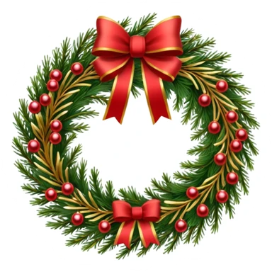 Luxary Christmas wreath with gold

 sticker