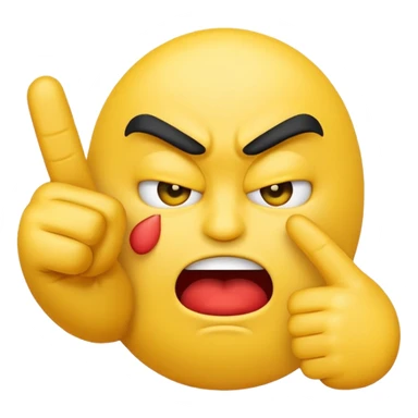 angry emoji showing middle finger sticker