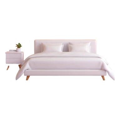 clean modern minimalist bedroom with blue color scheme, sleek furniture sticker