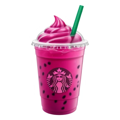 Starbucks dark pink dragonfruit refresher sticker