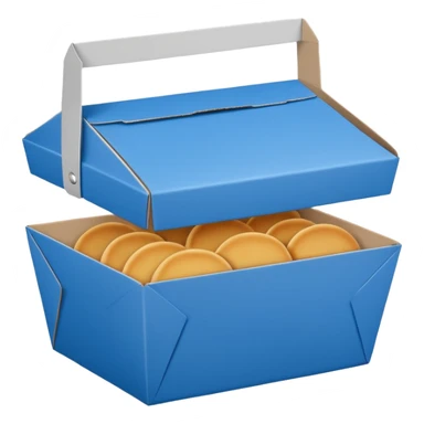 Takeaway Food Box blue sticker