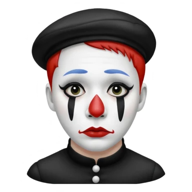 пантоміма обличчя з білим гримом sticker