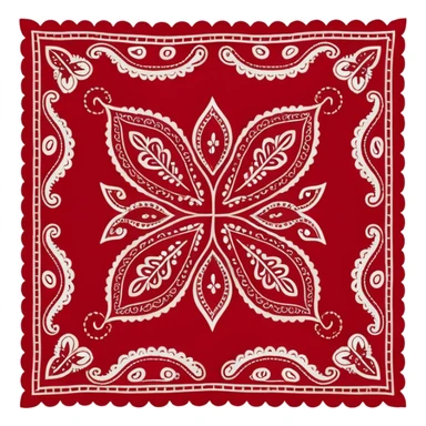 Red paisley bandana, bandana,tied sticker
