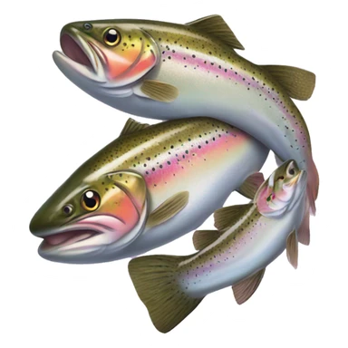 Two rainbow trout sticker